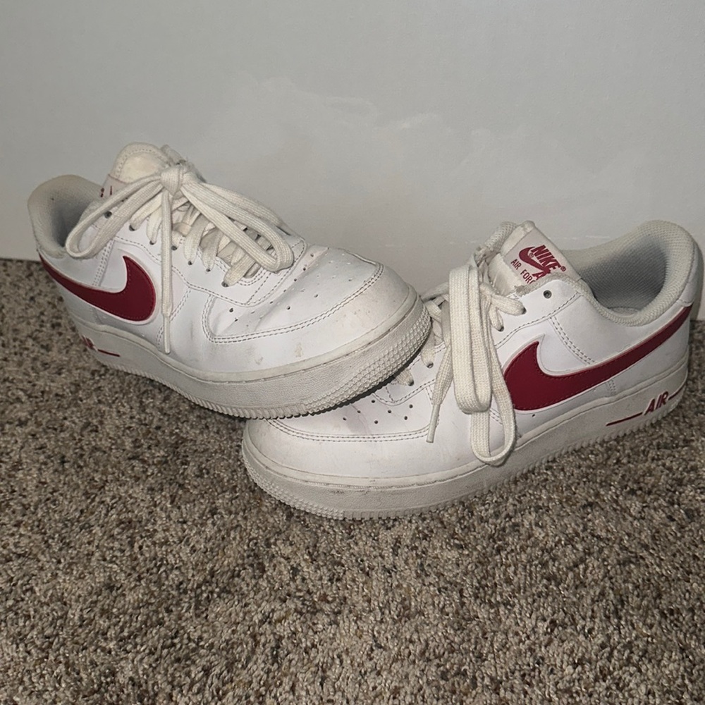 Nike air forces with red details